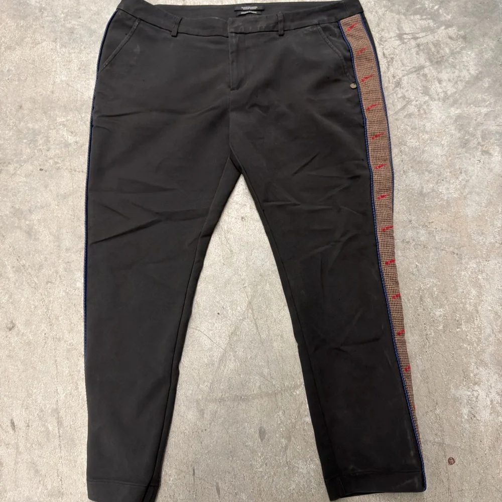 Scotch & Soda Black Chinos with Tan and Blue Accents